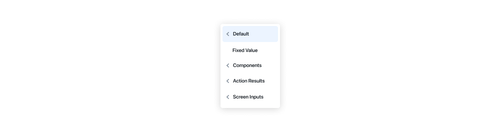 SystemPicker aracılığıyla parametre için kategori seçimi ekran görüntüsü